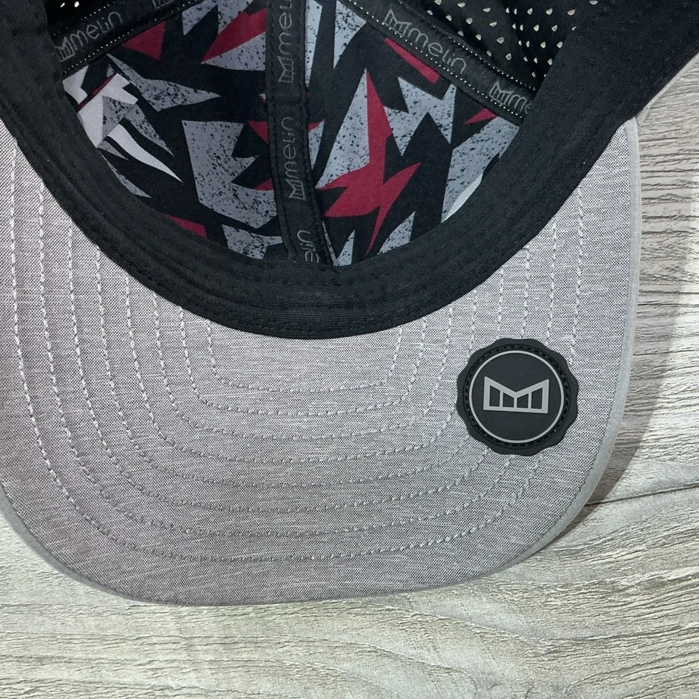 Melin Gray Snapback Hat Cap for Adults A-Game Hydro, Adjustable, Vented